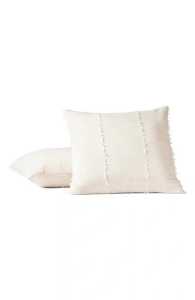 Coyuchi Precita Organic Cotton Pillow Cover In Undyed/alpine White