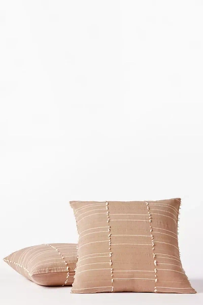 Coyuchi Precita Organic Pillow Cover In Brown