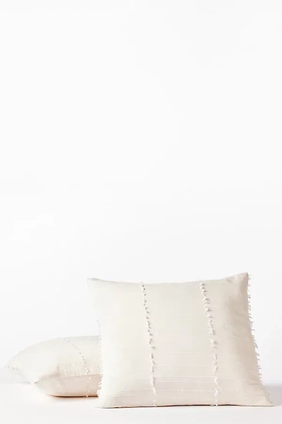 Coyuchi Precita Organic Pillow Cover In White