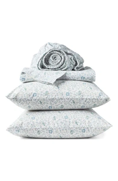 Coyuchi Print Organic Cotton Percale Sheet Set In Neutral