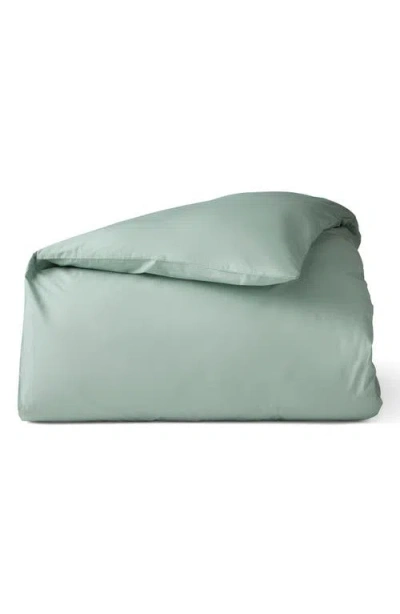 Coyuchi Refined Organic Cotton Duvet Cover In Green