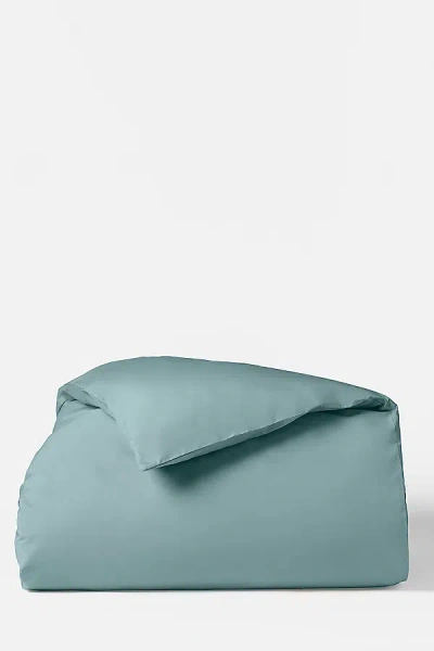 Coyuchi Refined Organic Percale Duvet Cover In Blue