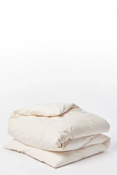 Coyuchi Refined Organic Percale Duvet Cover In White