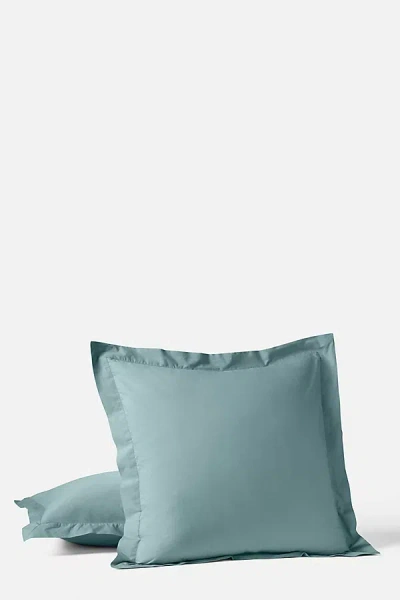 Coyuchi Refined Organic Percale Euro Sham In Blue