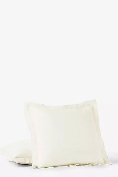 Coyuchi Refined Organic Percale Euro Sham In White