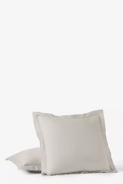 Coyuchi Refined Organic Percale Euro Sham In Gray