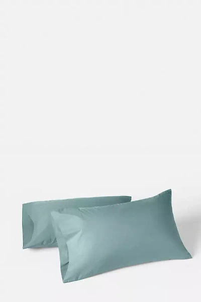 Coyuchi Refined Organic Percale Sham In Blue