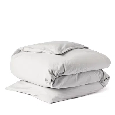 Coyuchi Refined Percale Duvet Cover, Full/queen In Gray