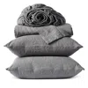 Coyuchi Relaxed 4 Piece Linen Sheet Set, California King In Black