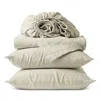 Coyuchi Relaxed 4 Piece Linen Sheet Set, King In Chambray