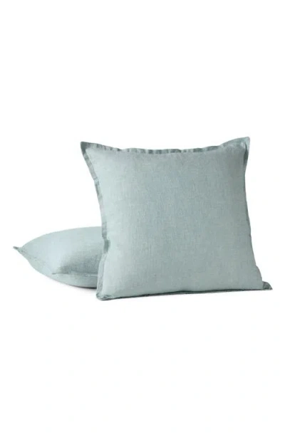 Coyuchi Relaxed Organic Linen Pillow Sham Cover In Green