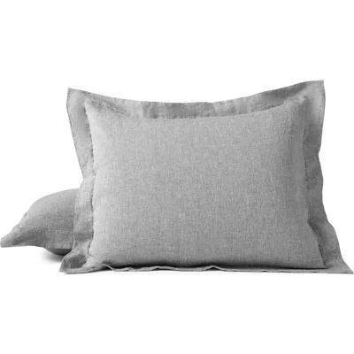 Coyuchi Relaxed Organic Linen Pillow Sham In Gray
