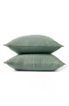 Coyuchi Relaxed Organic Linen Pillowcases In Juniper