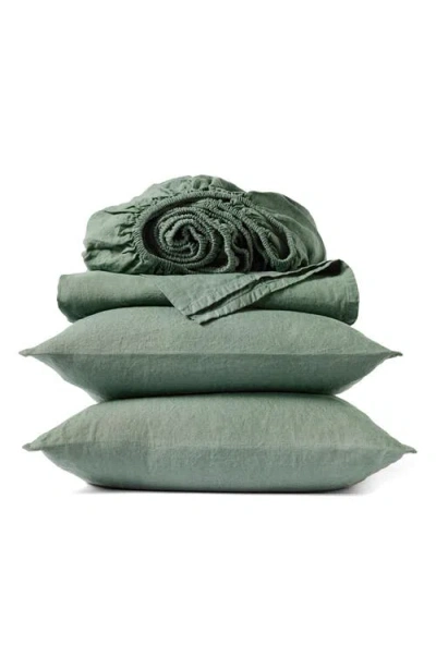 Coyuchi Relaxed Organic Linen Pillowcases In Juniper