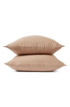 Coyuchi Organic Relaxed Linen Pillowcase Set In Doe