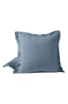 Coyuchi Relaxed Organic Linen Sham In Harbor Blue