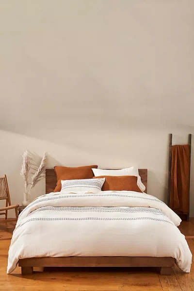 Coyuchi Rippled Stripe Organic Duvet Cover In Multi