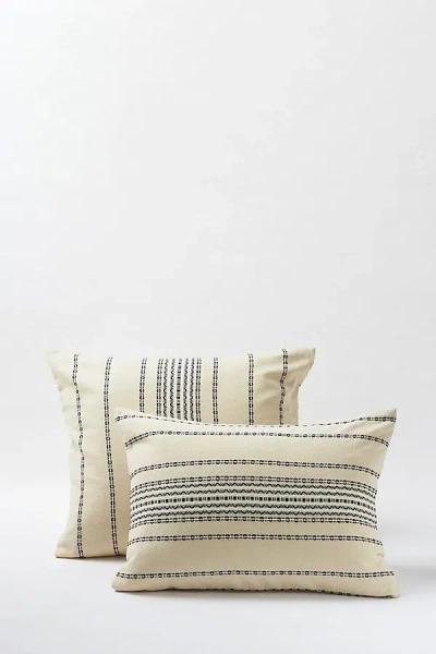 Coyuchi Rippled Stripe Organic Sham In Neutral