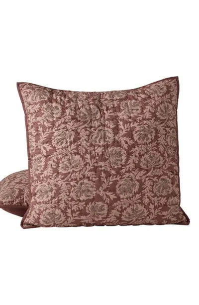 Coyuchi Robles Hand-stitched Organic Cotton Sham In Brown