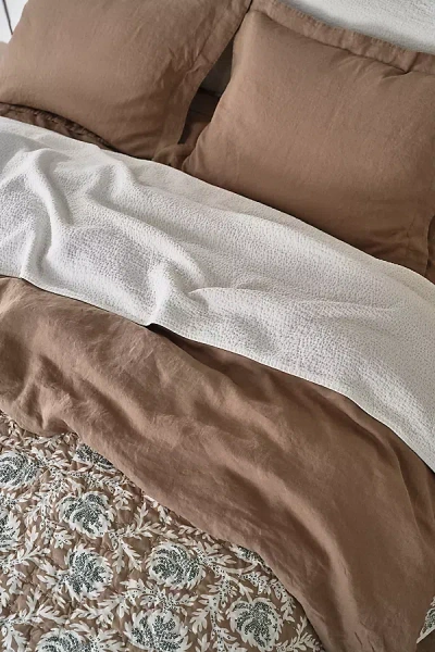 Coyuchi Robles Handstitched Organic Quilt In Brown