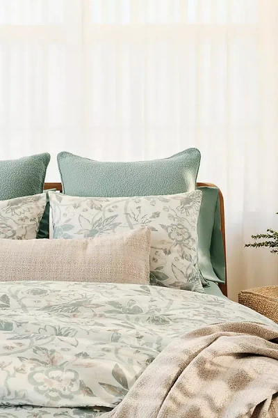 Coyuchi Sea Bloom Print Duvet Cover In Multi