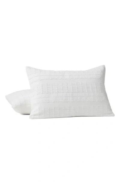 Coyuchi Sea Ridge Organic Cotton Pillow Cover In White