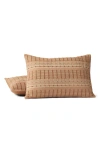 Coyuchi Sea Ridge Organic Cotton Pillow Cover In Brown