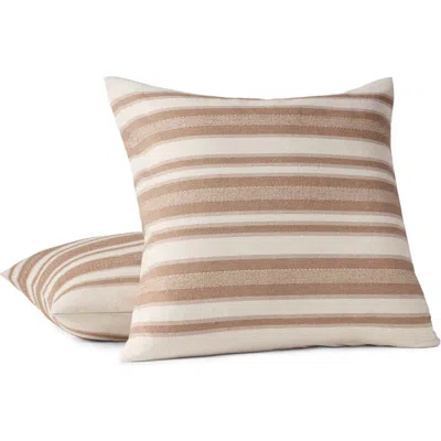 Coyuchi Serrano Organic Cotton Throw Pillow Cover In Brown
