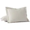Coyuchi Set Of 2 300-thread Count Organic Cotton Pillowcases In Stone