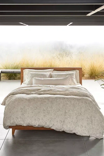 Coyuchi Solana Organic Print Duvet Cover In Brown
