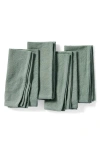 Coyuchi Sonoma Set Of 4 Textured Organic Cotton Napkins In Cypress