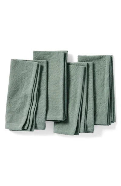 Coyuchi Sonoma Set Of 4 Textured Organic Cotton Napkins In Cypress