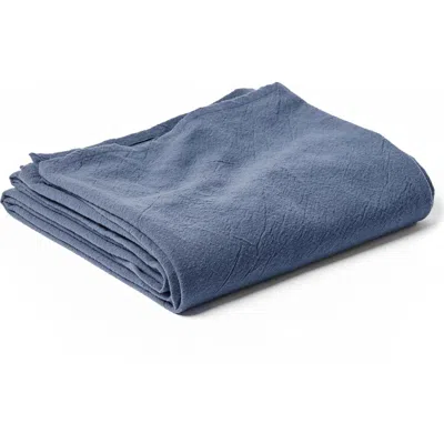 Coyuchi Sonoma Textured Organic Cotton Tablecloth In Blue Jay