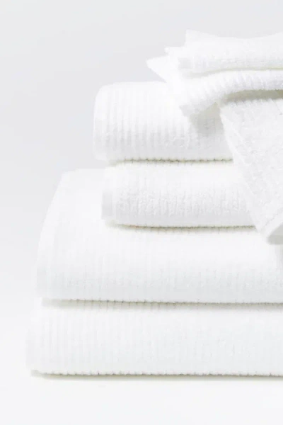 Coyuchi Temescal Organic Ribbed 6pc Towel Set In White