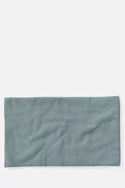 Coyuchi Temescal Organic Ribbed Bath Mat In Green
