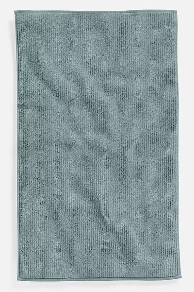 Coyuchi Temescal Organic Ribbed Bath Mat In Blue