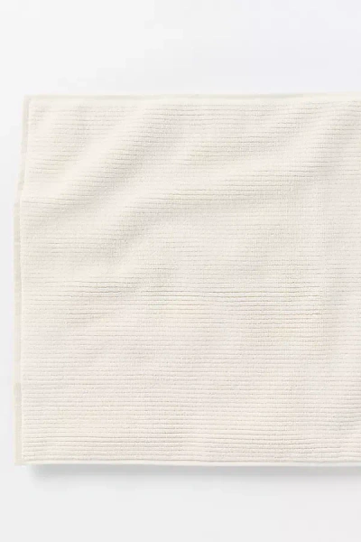 Coyuchi Temescal Organic Ribbed Bath Mat In White