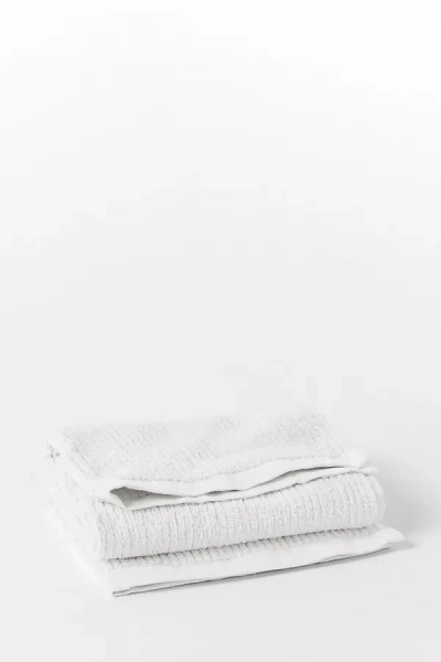 Coyuchi Temescal Organic Ribbed Hand Towel In White