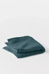 Coyuchi Temescal Organic Ribbed Wash Cloth In Blue