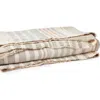 Coyuchi Topanga Organic Cotton Matelassé Bed Blanket In Sunset Stripe