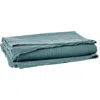 Coyuchi Topanga Organic Cotton Matelassé Bed Blanket In Surf