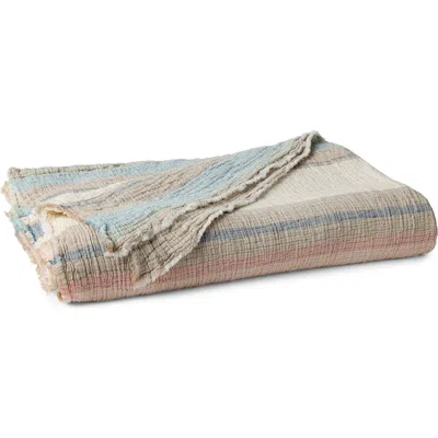 Coyuchi Topanga Organic Cotton Matelassé Blanket In Multi