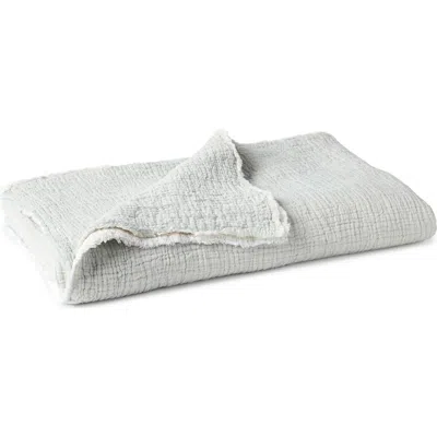 Coyuchi Topanga Organic Cotton Matelassé Throw Blanket In Gray