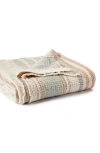 Coyuchi Topanga Organic Cotton Matelasse Throw Blanket In Sunset Stripe