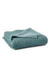 Coyuchi Topanga Organic Cotton Matelasse Throw Blanket In Surf