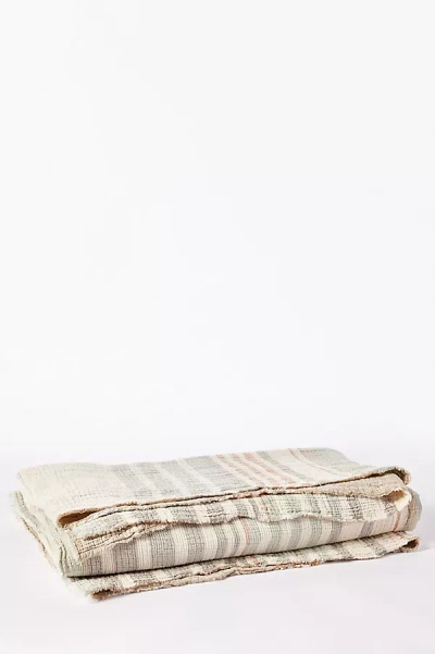Coyuchi Topanga Organic Matelasse Blanket In Yellow