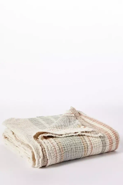 Coyuchi Topanga Organic Matelasse Throw In Brown