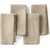 Coyuchi Toro Canyon Set Of 4 Textured Organic Cotton Napkins In Neutral