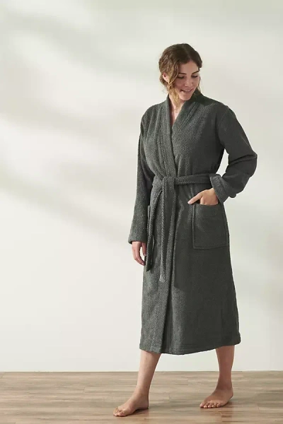 Coyuchi Unisex Air Weight Organic Robe In Grey