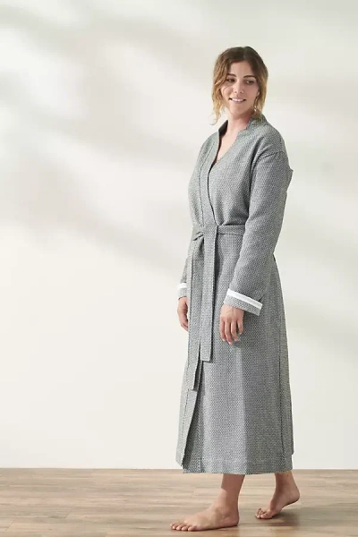 Coyuchi Unisex Mediterranean Organic Modern Robe In Grey